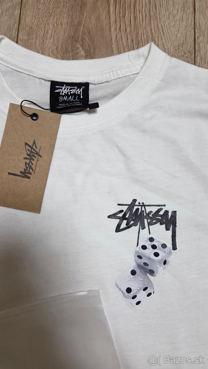 Stüssy Fuzzy Dice Tee white/white - 2