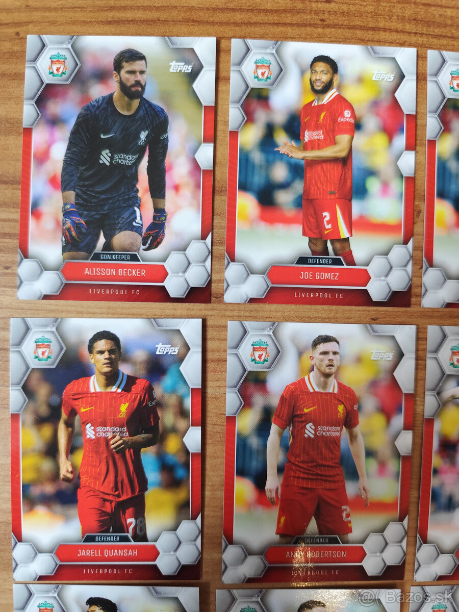 Futbalové kartičky - Liverpool - 2