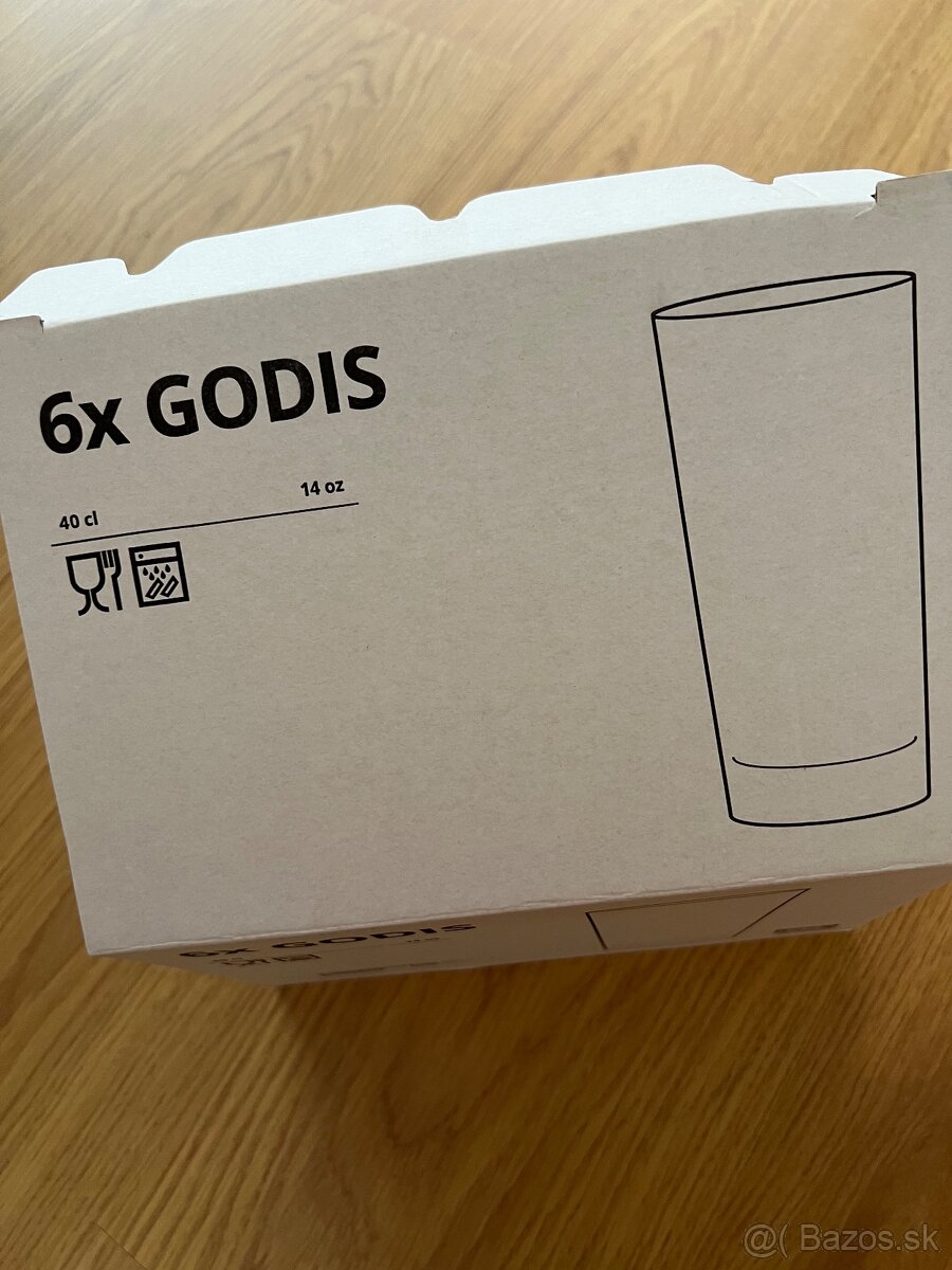 Ikea pohár sklenený godis 400ml 2ks - 2