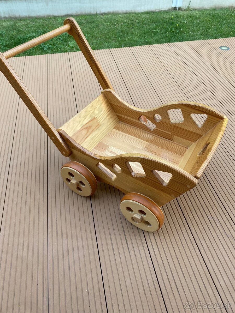 Predám drevený detský vozík - TOP stav - 2