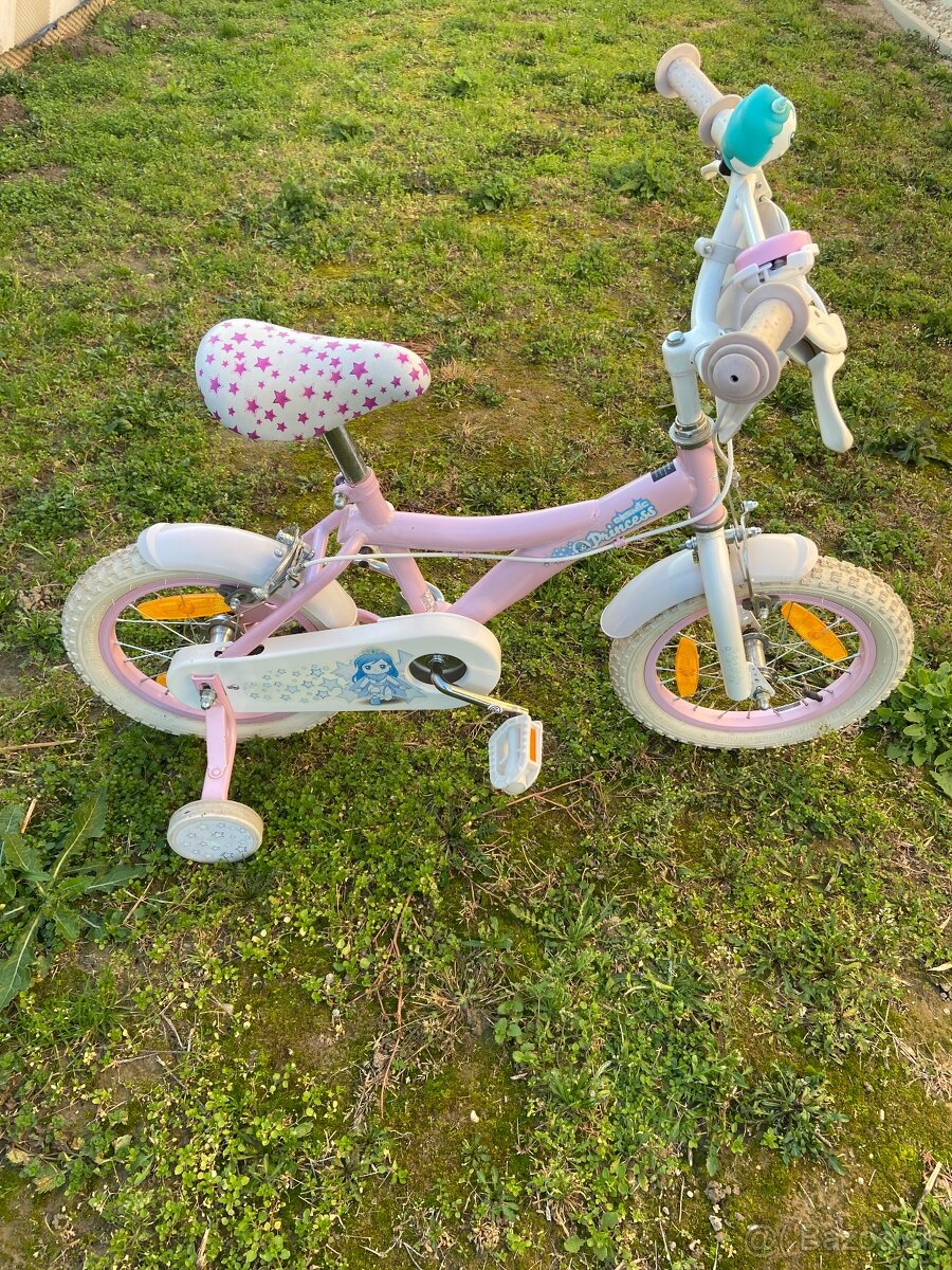 Nepouživány bicykel Princess cosmic 14" kolesá + pomocné - 2
