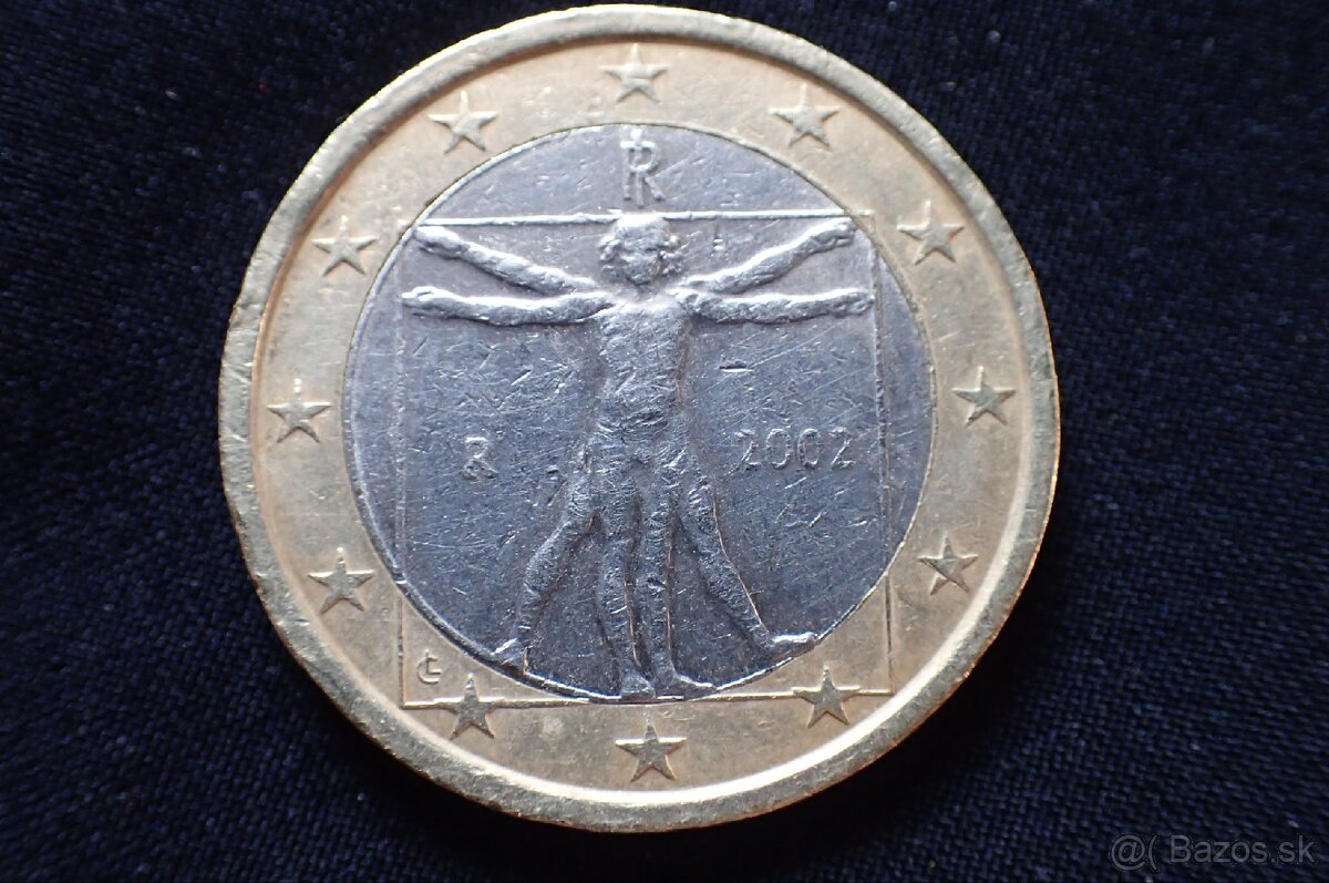 Italian Da vinci 1€ euro coin 2002 Rare, Talianska 1€ Euro - 2