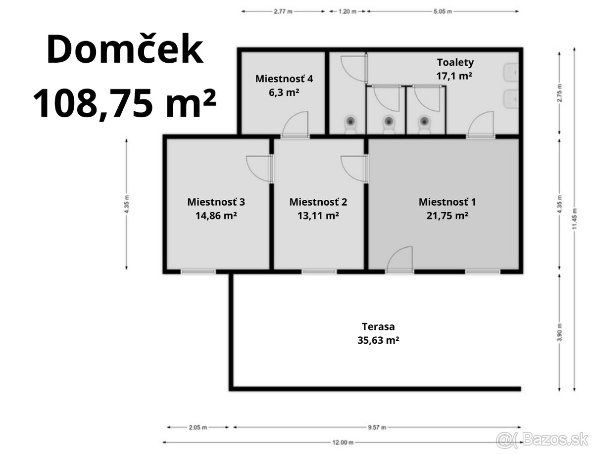 Kancelárie - 109 m² - Domček - Kostoľany nad Hornádom - 2