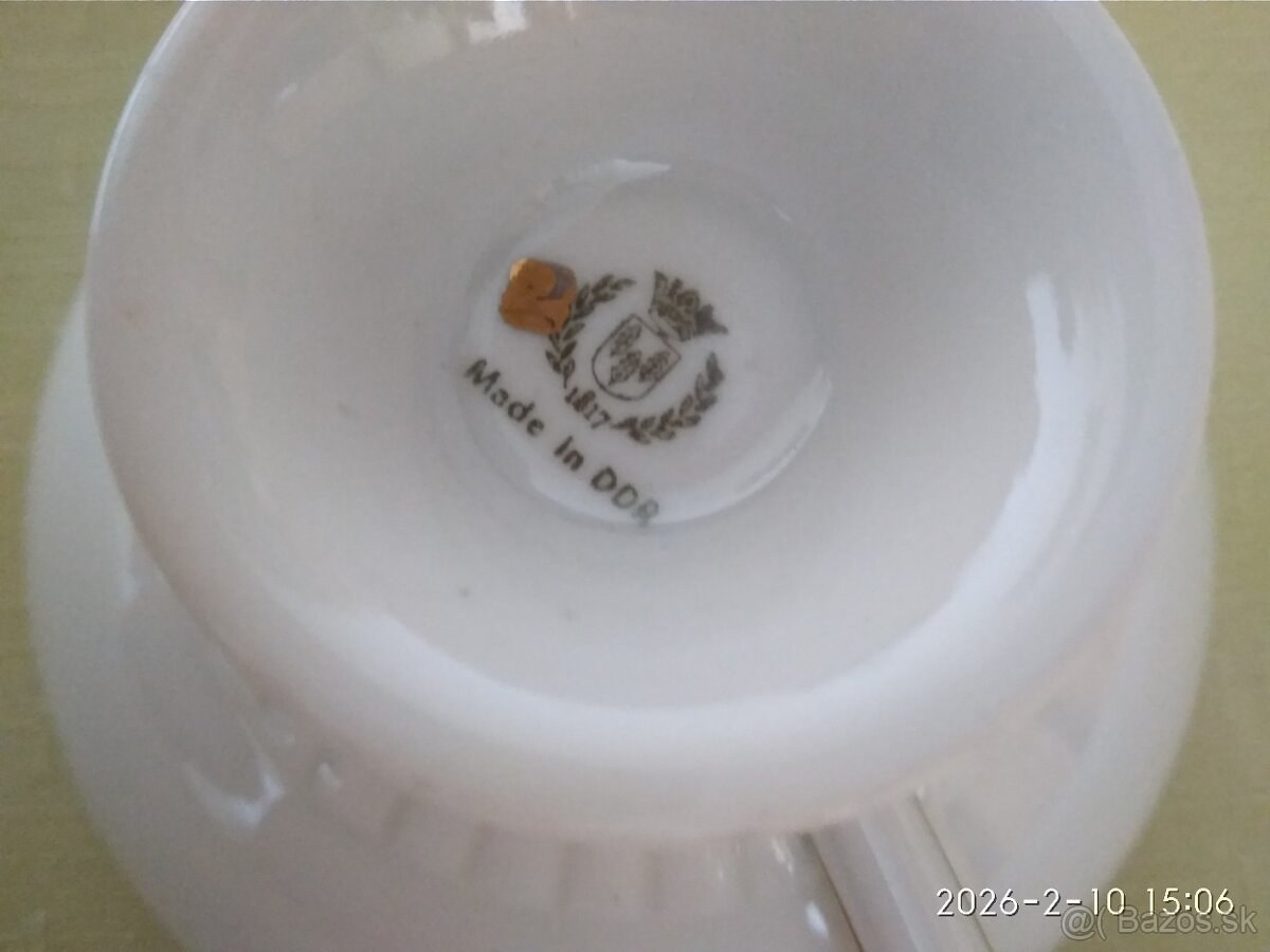 Retro snídaňový set, NDR, značený - 2