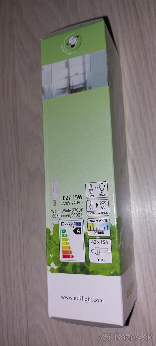 Úsporná žiarivka 15W 230V E27 - 2
