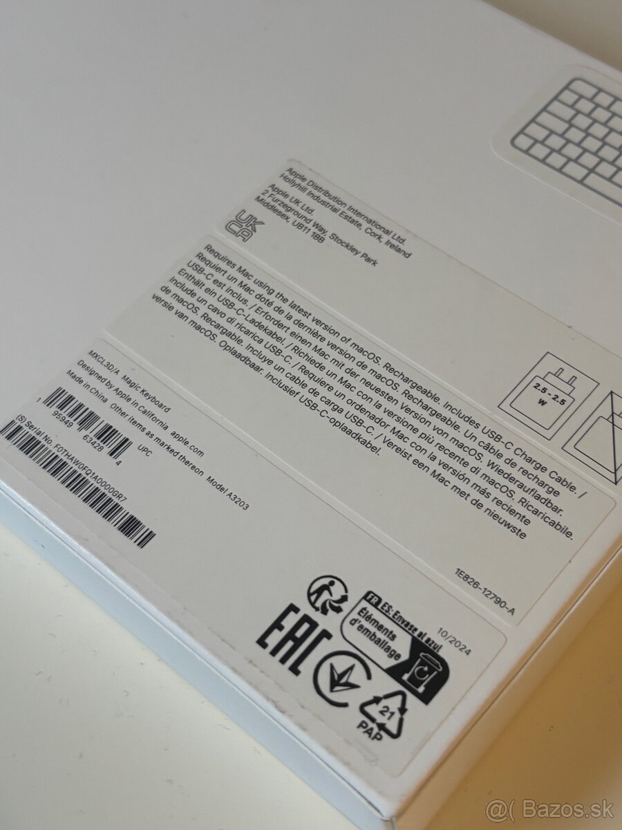 Apple Magic Keyboard A3203 Usb-C, nová - 2