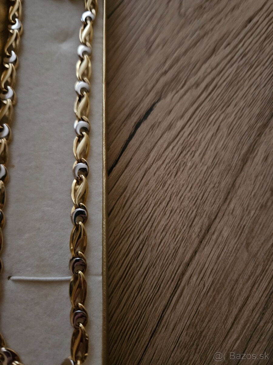 Zlatá retiazka 14 k. 13.3 gr..50cm cc 6 mm hrubá - 2