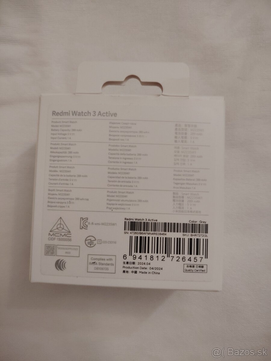 Predám Redmi watch 3 acitive - 2