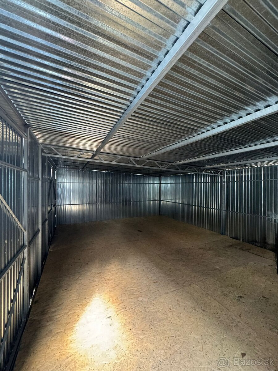 Plechové garáže 7,5x5,5m - 2