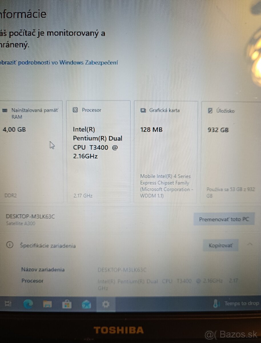 Notebook Toshiba Satellite A300-24Z - 2