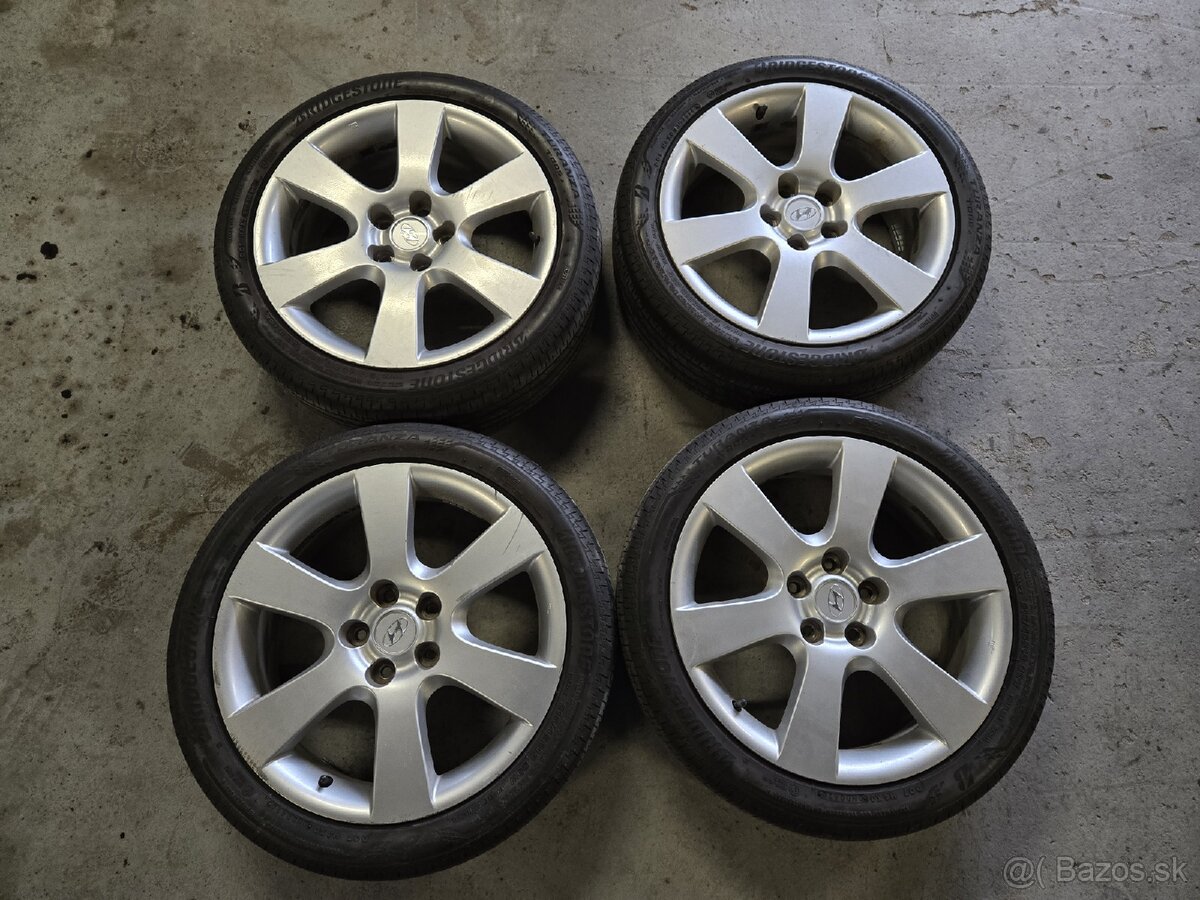 Hliníkové disky 5x114.3 + letné pneu 215/45r18 - 2