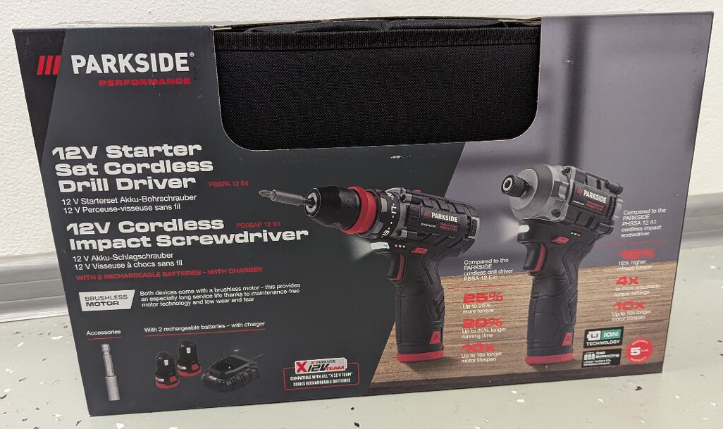 Sada 12V skrutkovač + uťahovák + 2 batérie + nabíjačka - 2