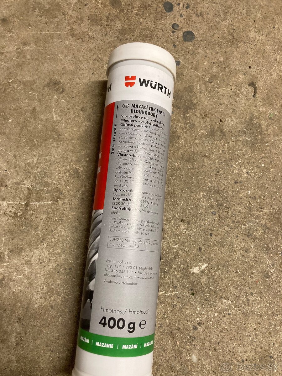 Predám vazelínu v tubách značka Wurth - 2