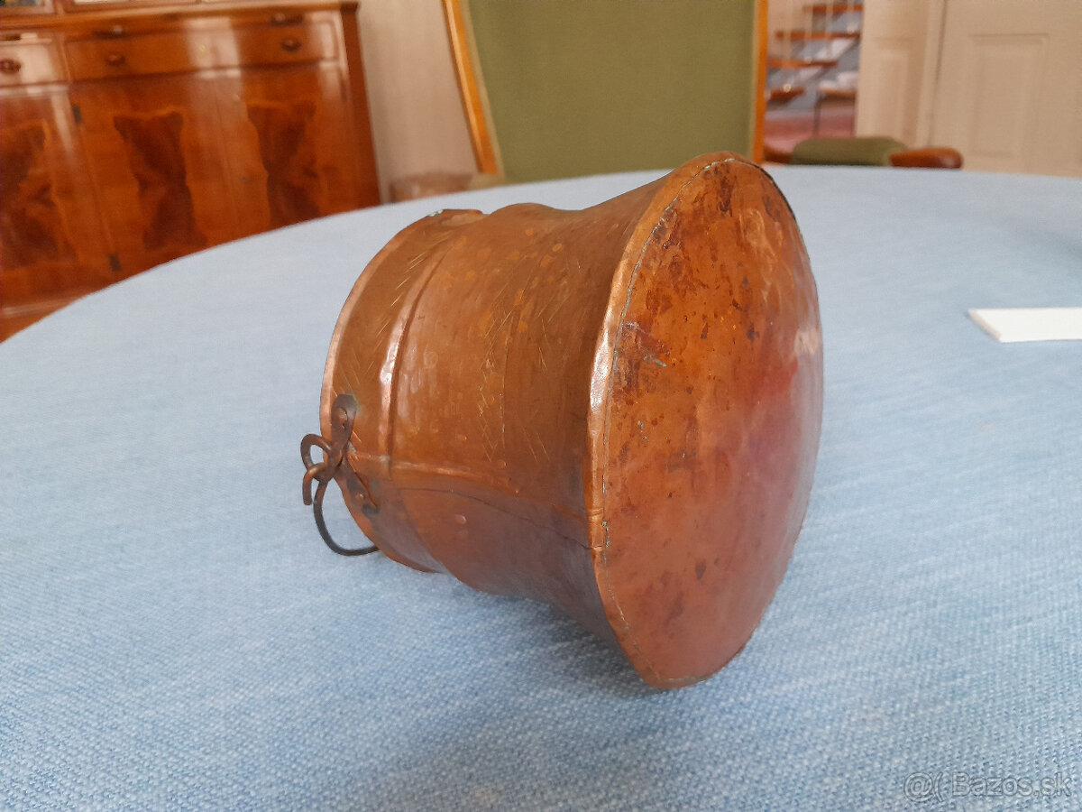 medený kotlík - dekoračný - 2