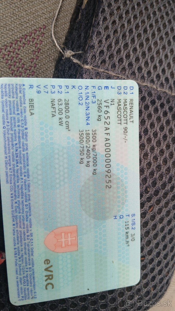 Renault mascot vyklapac - 2