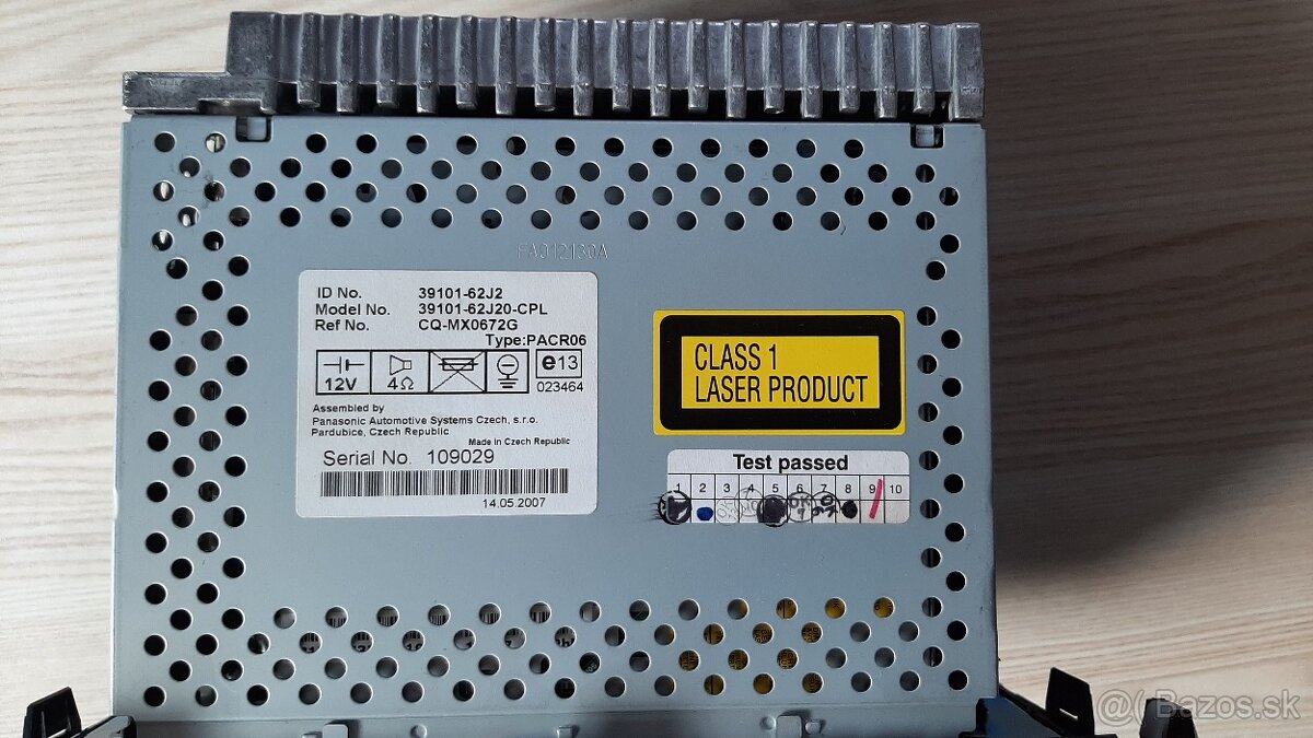 Autorádio suzuki swift 3. - 2