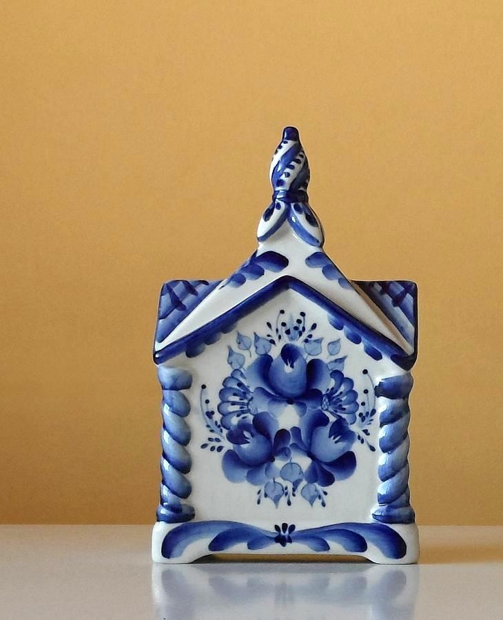 Keramické hodiny Slava GZHEL - 2