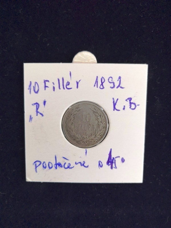 10 fillér 1892 KB-chyboražba? - 2