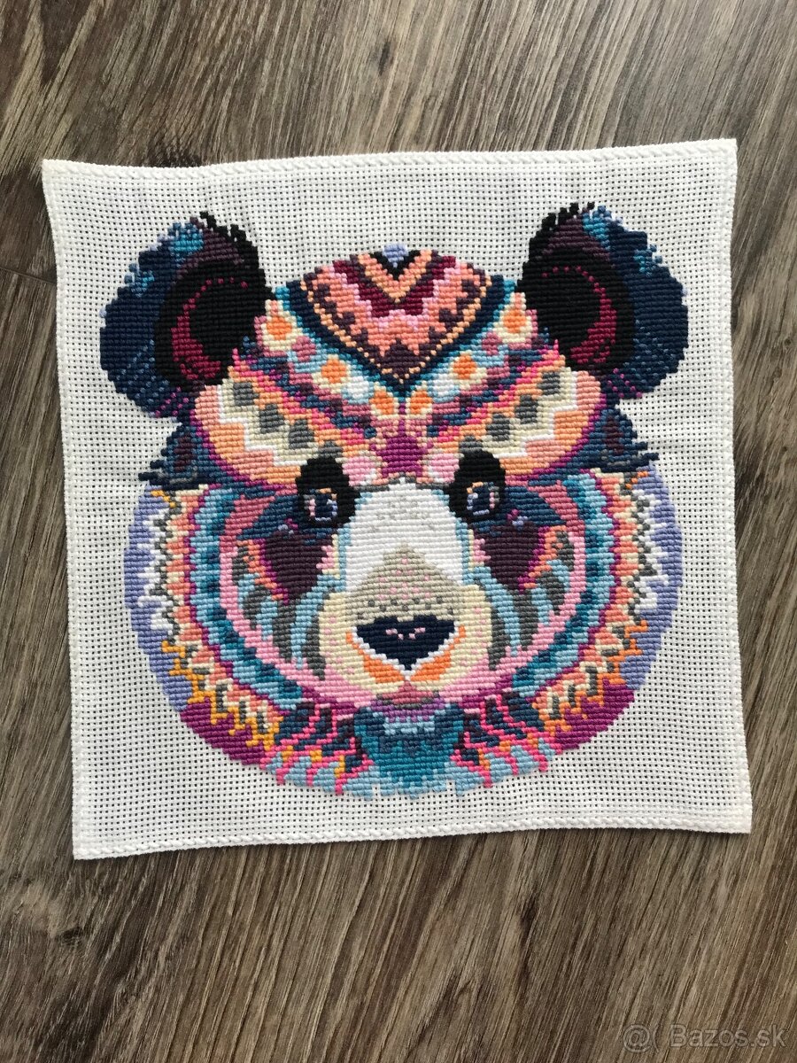 Krížikova výšivka/ obraz Panda - 2