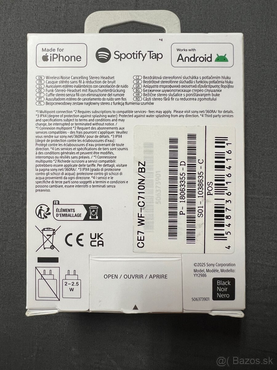 Sony Noise Cancelling WF-C710N, čierne - 2