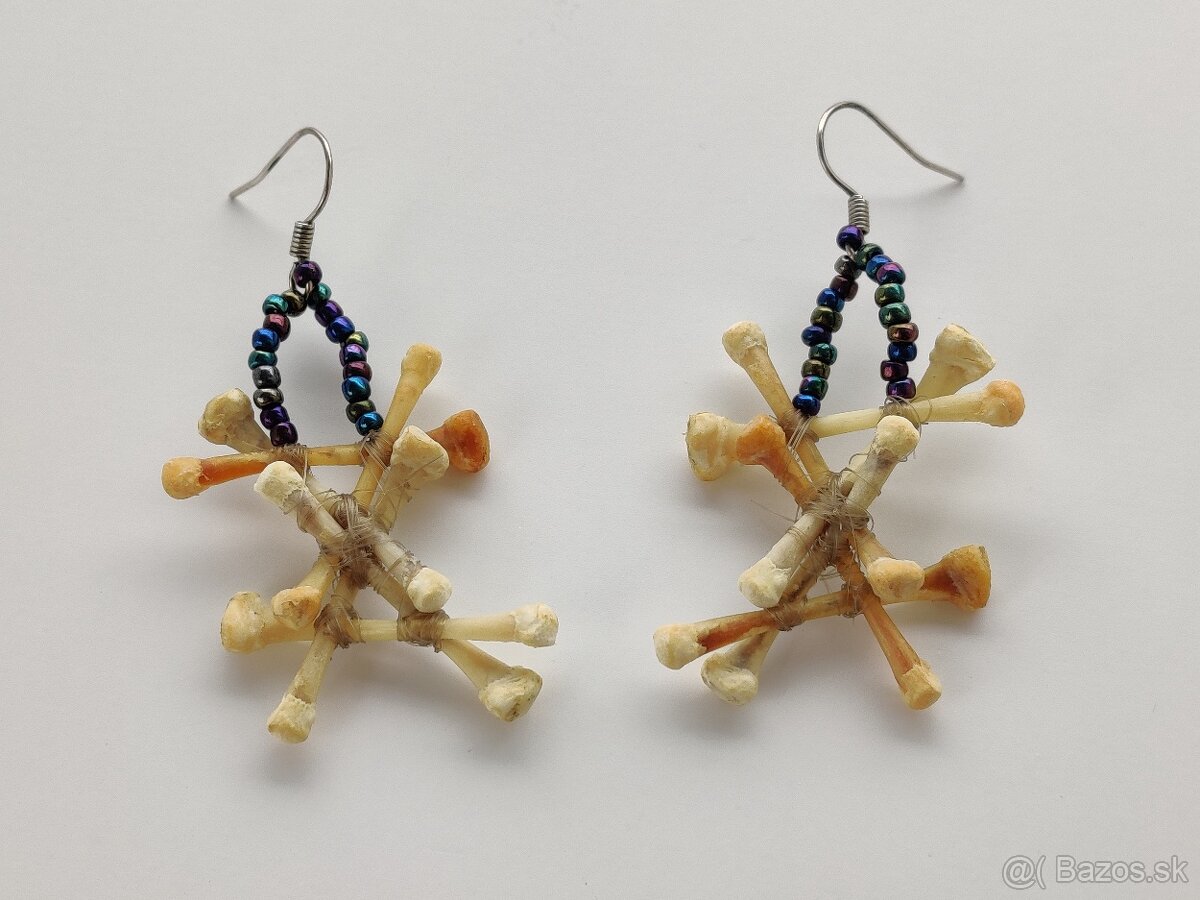 Handmade kostičkové náušnice - 2