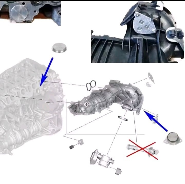 BMW zaslepenie EGR N47,N47S - 2
