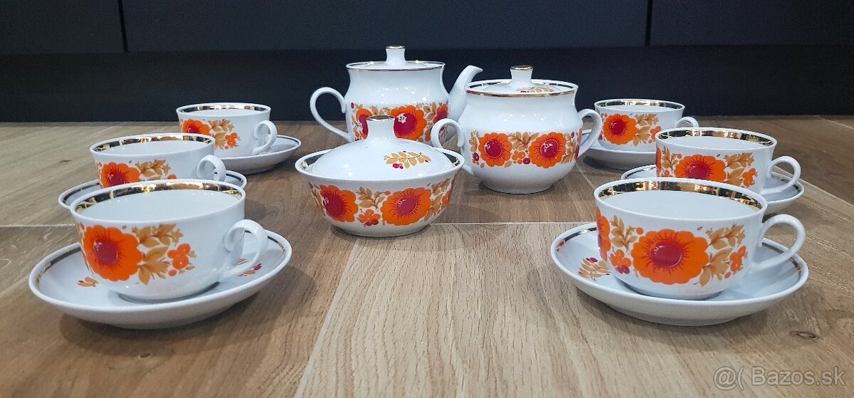 Čajová súprava - socialisticka - 2