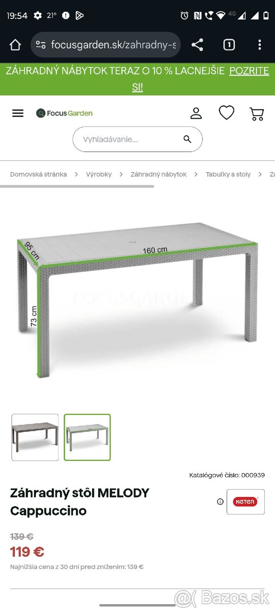 Technoratanový stôl - 2