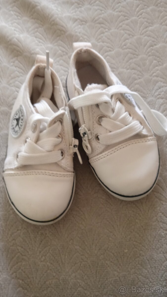 Detské biele tenisky č. 21 - 2