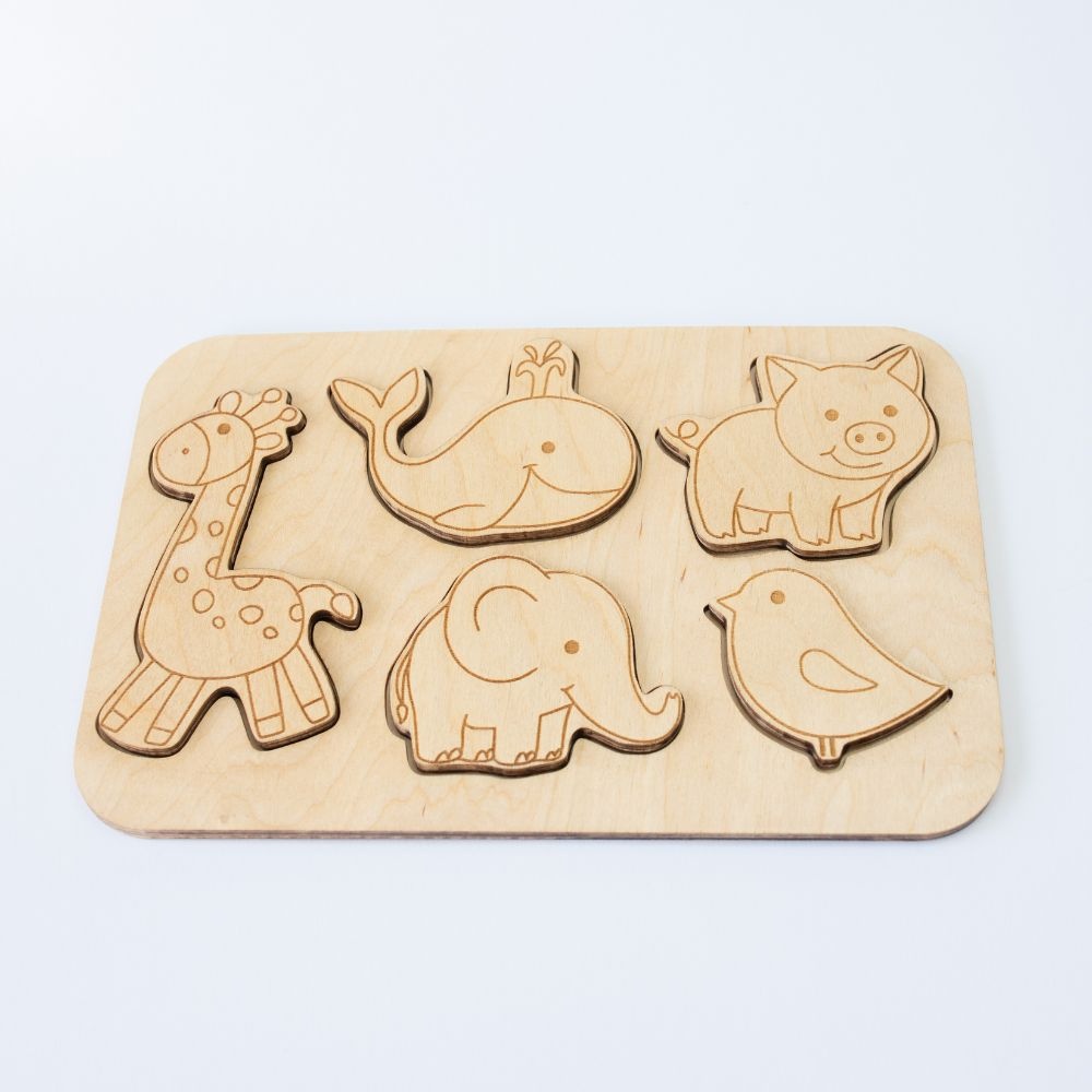 ÚPLNE NOVÁ drevená vkladačka zvieratká - 2