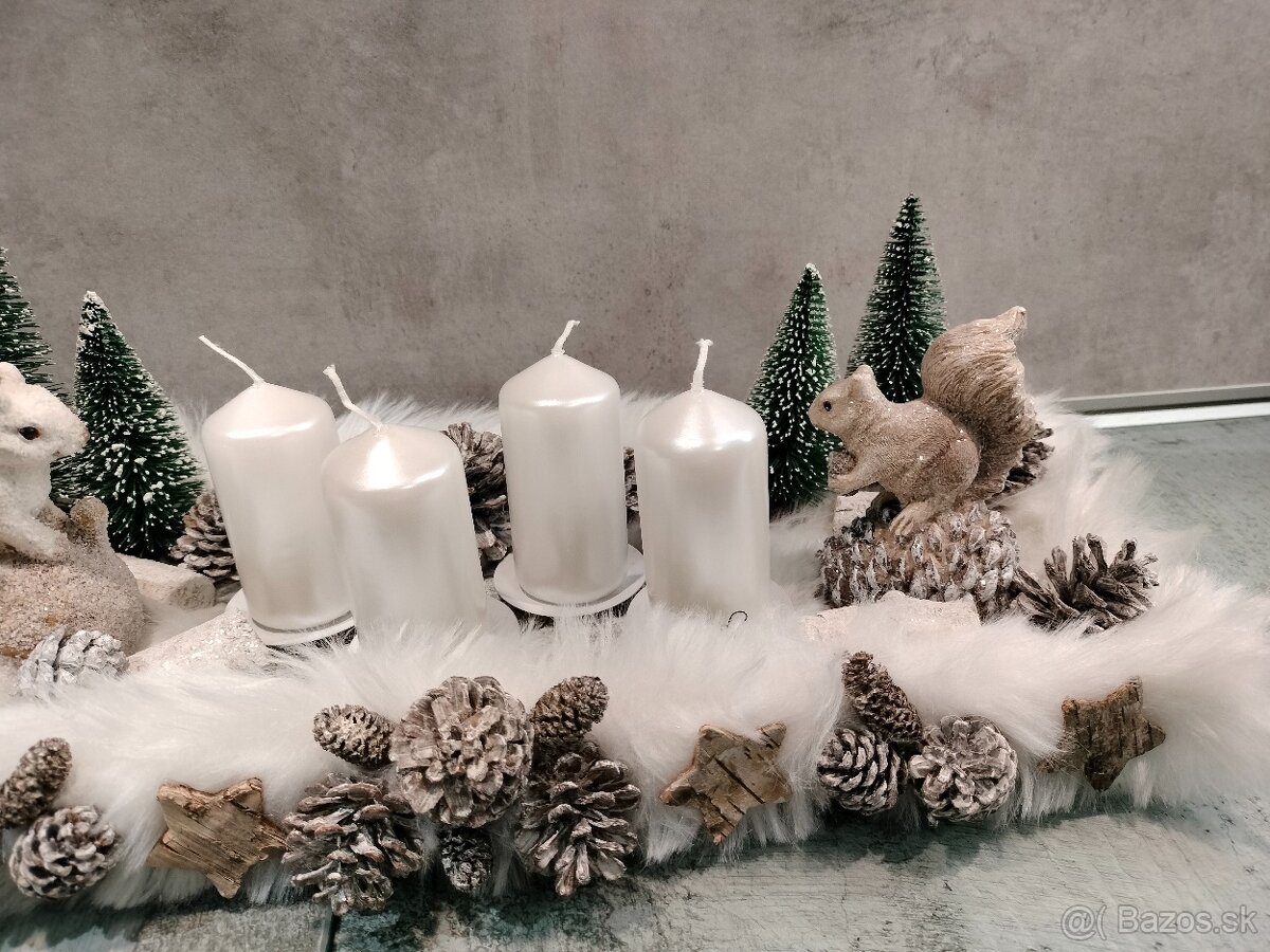 Adventný svietnik veveričky - 2