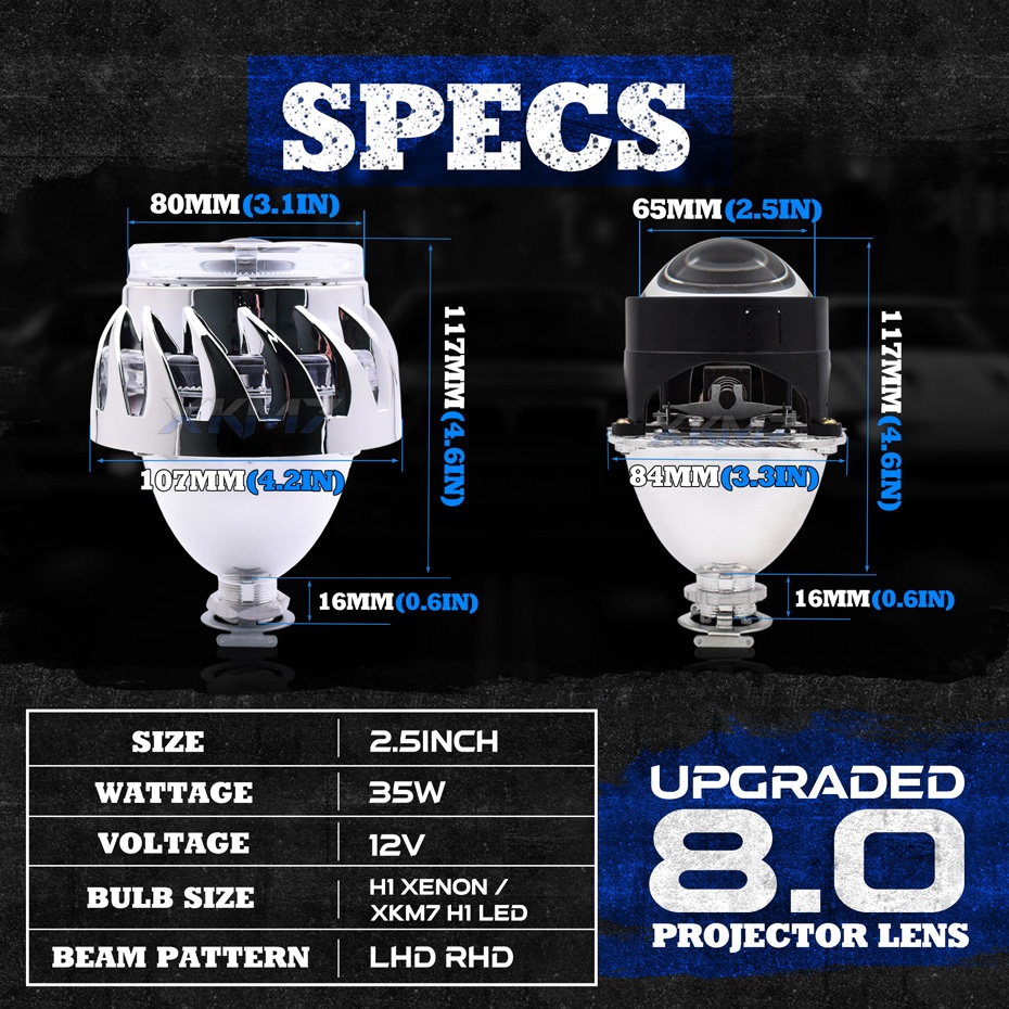 Angel Eyes, DLR, Bi xenon projektor H1 - 2