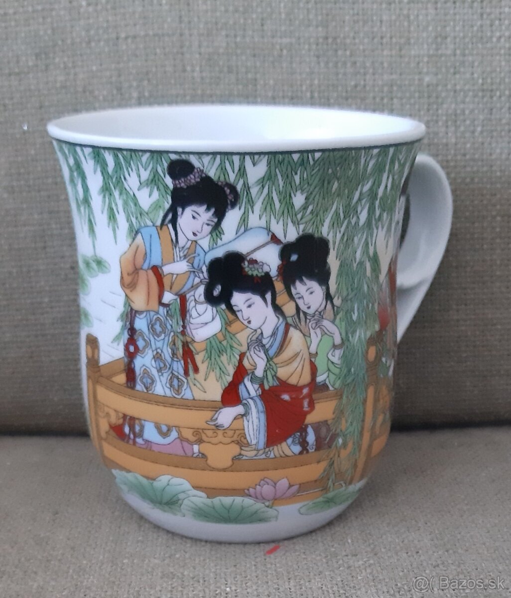 Porcelànovè hrnceky s motìvom gejšì - 2