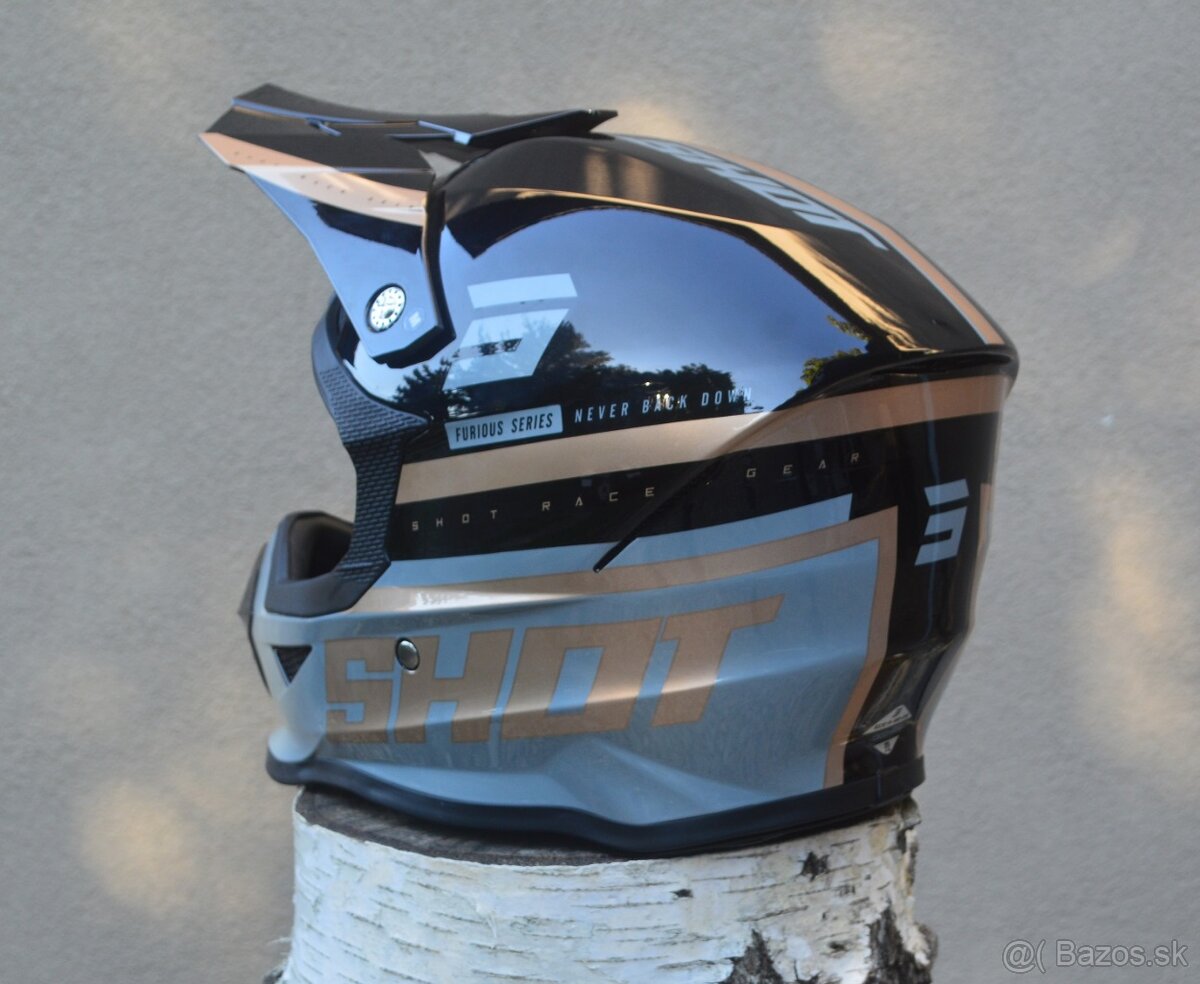 Prilba SHOT šedo čierna - 2