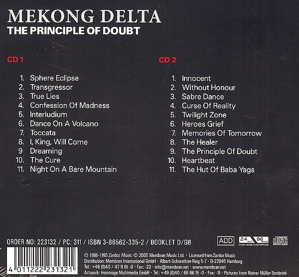 2cd Mekong Delta – The Principle Of Doubt 2005 digipack - 2