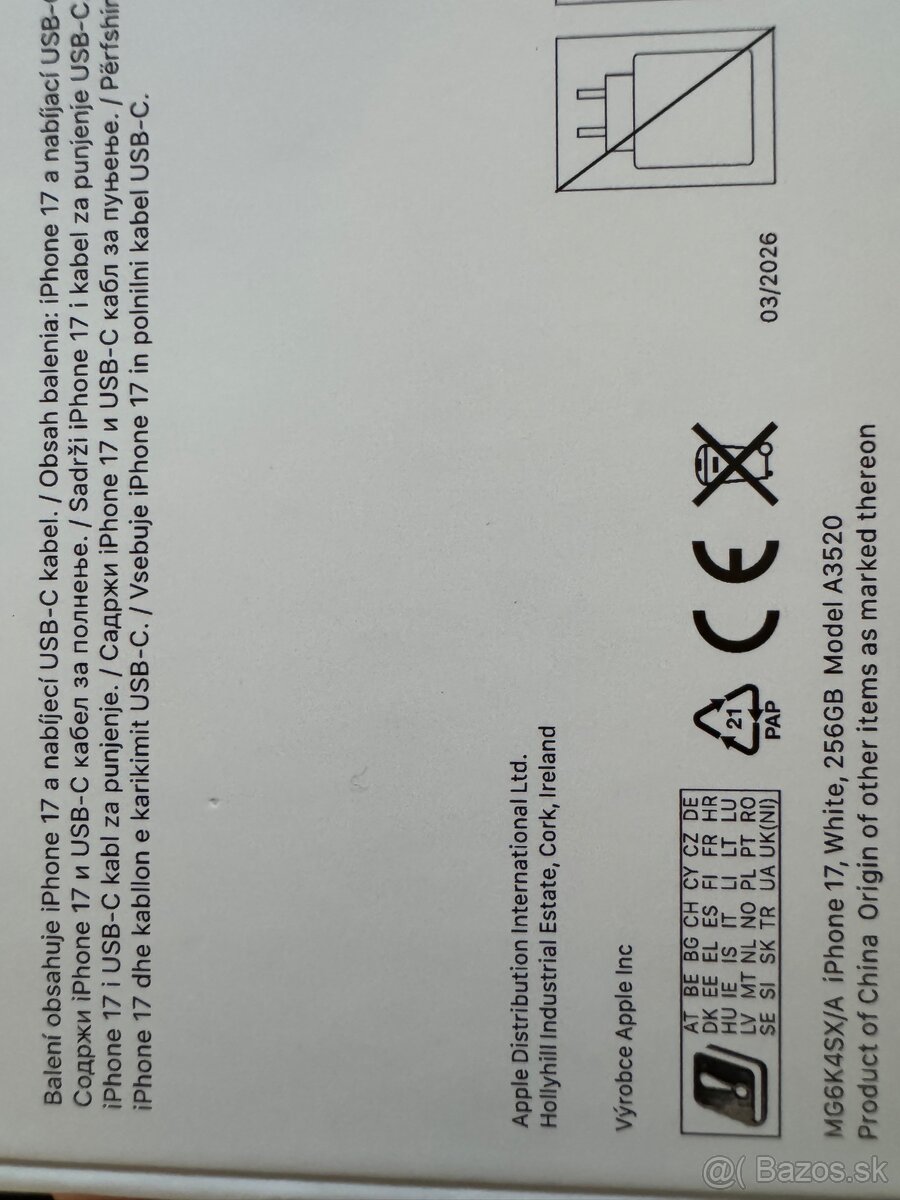 Iphone 17, white 256gb - 2