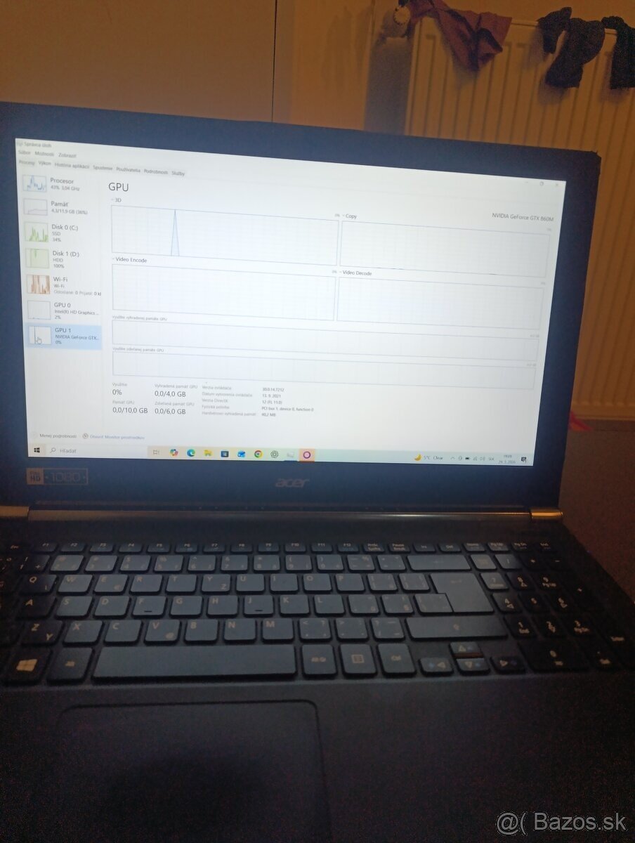 Predam starsi herny notebook - 2