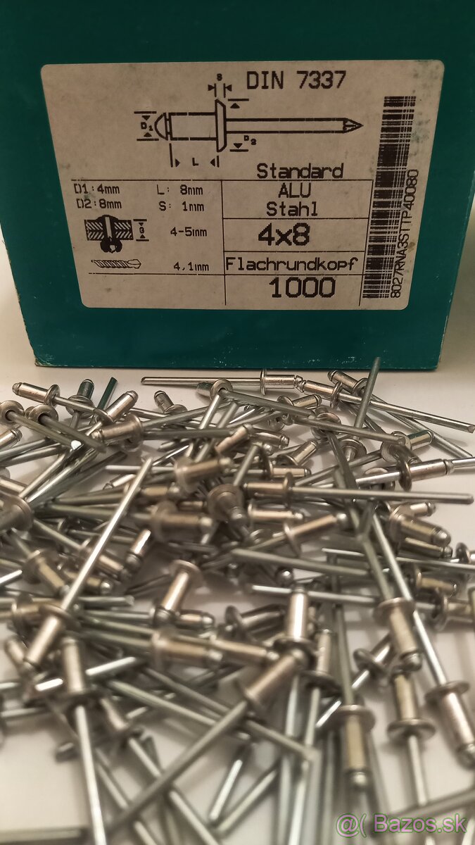Nity 4x8mm,1000ks=16e - 2