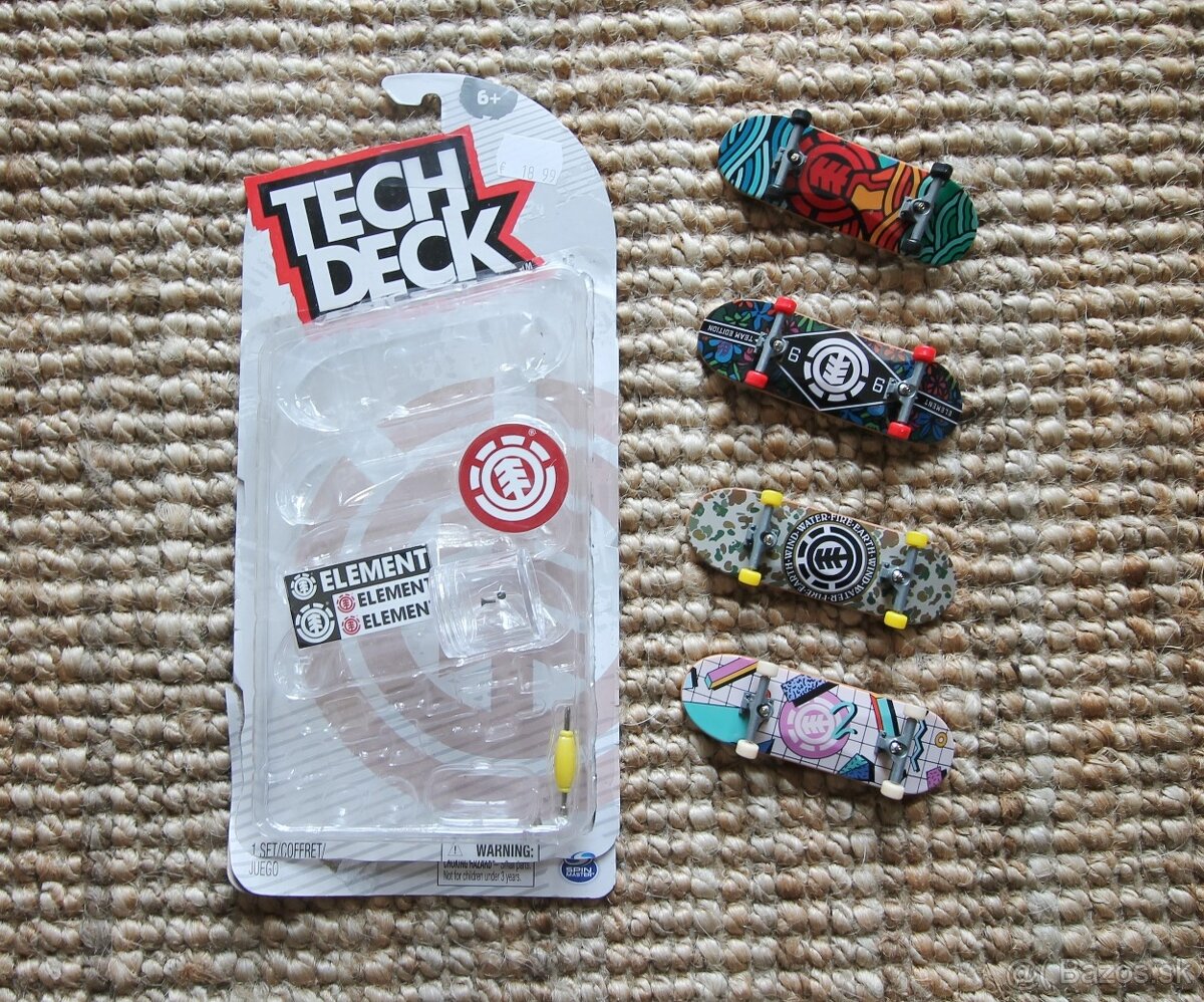 Tech deck fingerboard - sada 4ks + náhradné šróby, šrobovák - 2