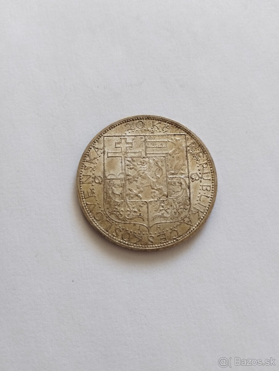 20 Kč 1937-Masaryk - 2