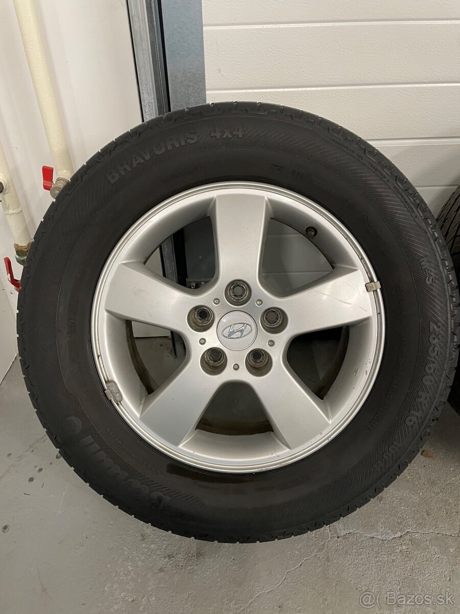 Alu disky Hyundai 5x114,3 r16 + letné pneu - 2