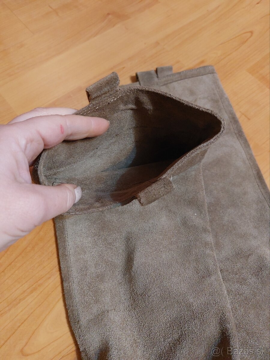 Kožené semišove čižmy - 2