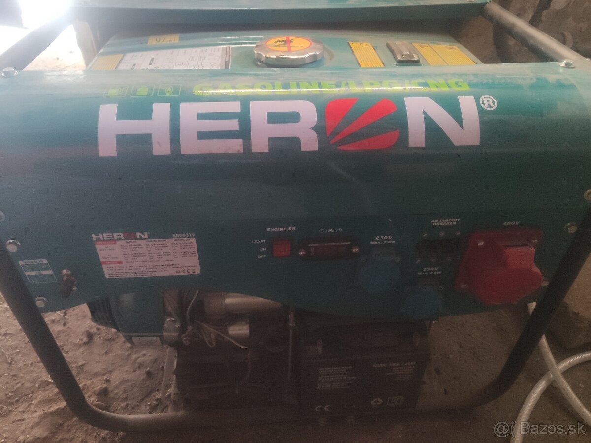 NOVÁ Elektrocentrála HERON (Benzín/LPG/CNG) – 5,5kW – Uložen - 2