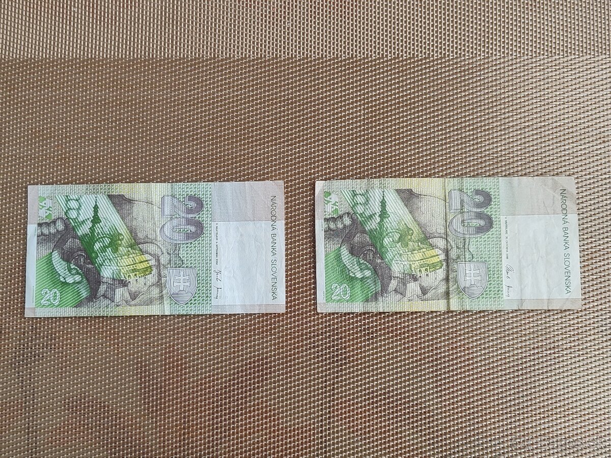 SLOVENSKÉ BANKOVKY 20+50 KORÚN - 2