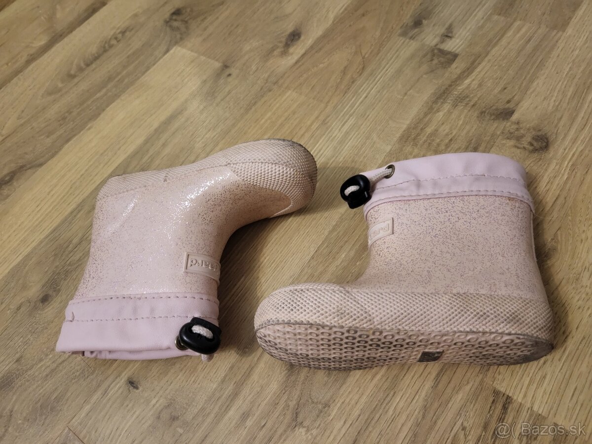 Detské barefoot gumáky Bundgaard Malik Rose Sparkle - 2