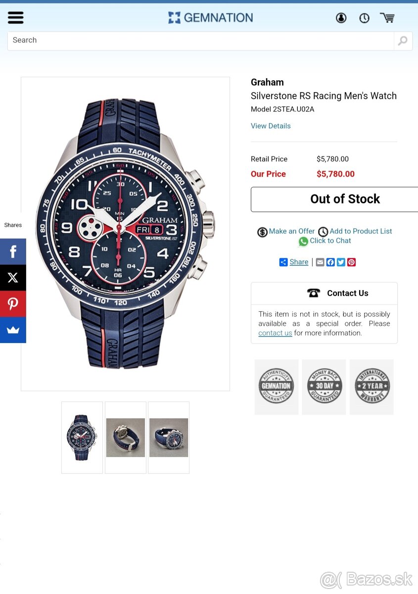 Graham, model Silverstone RS, originál hodinky - 2