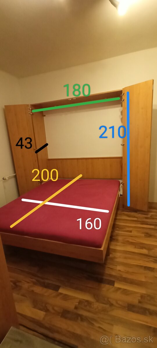 Sklápacia manželská posteľ - 2