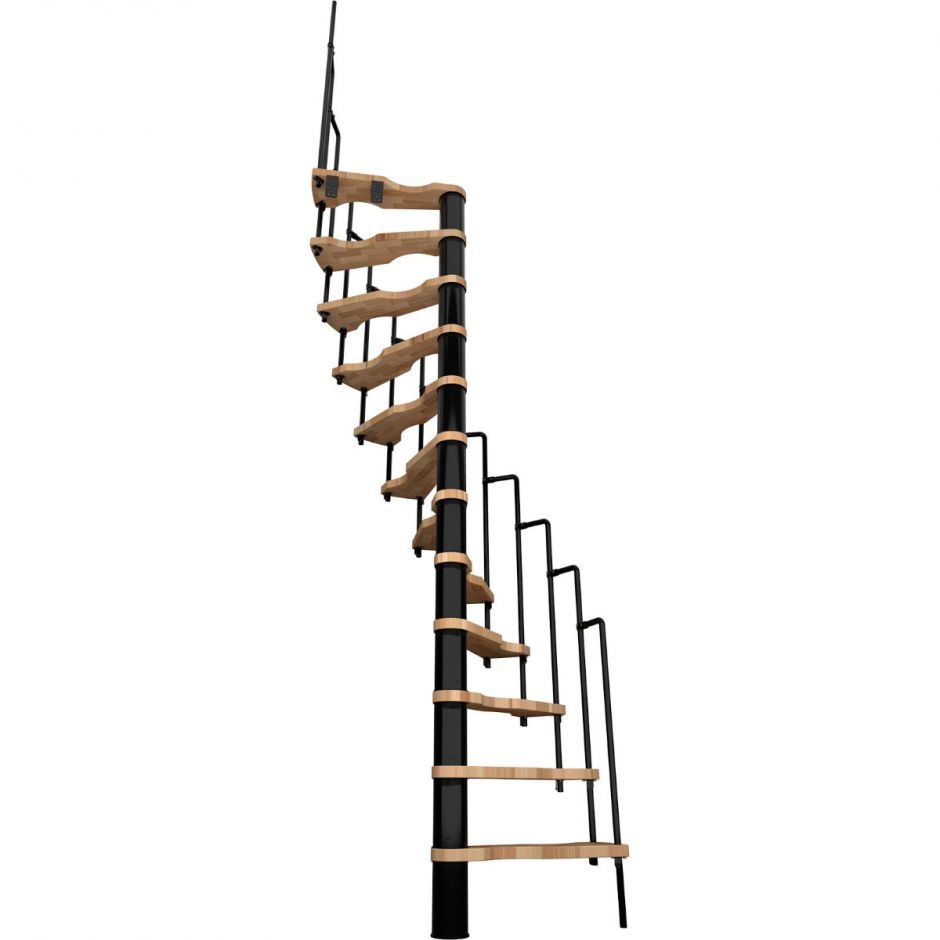 Úsporné interiérové schody s polkruhovým pôdorysom - 2