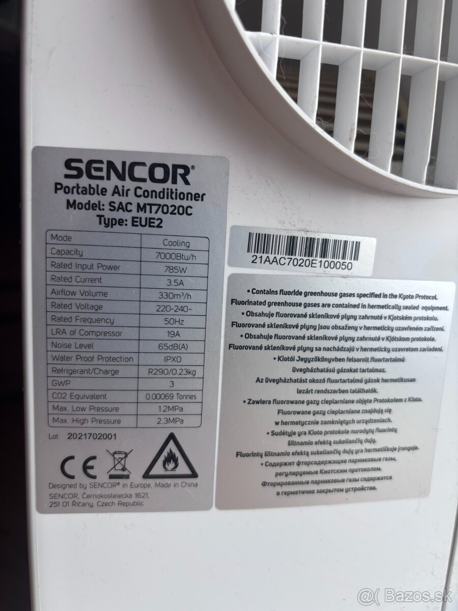 Predam Sencor prenosnú klímu - 2