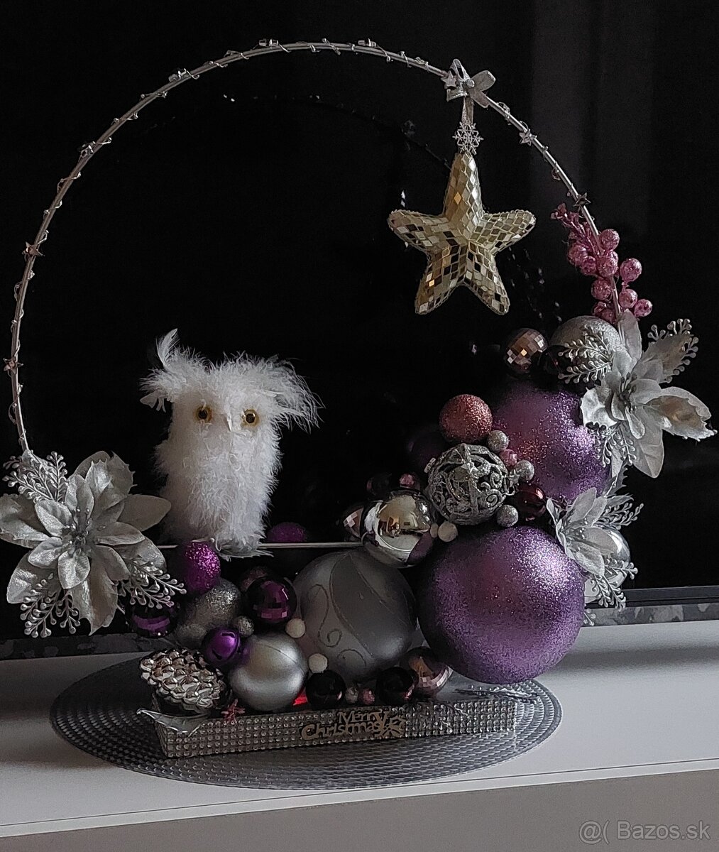 Vianočná dekorácia Sovička - 2